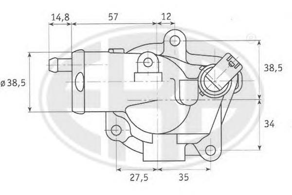 6112000315 Mercedes Caixa do termostato