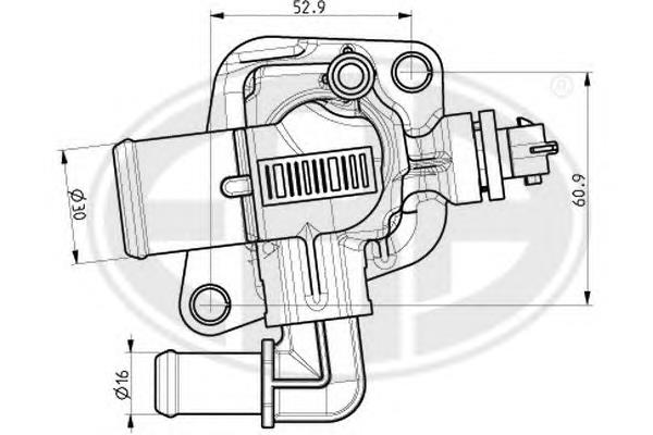 Compre 35861 Metalcaucho Caixa do termostato