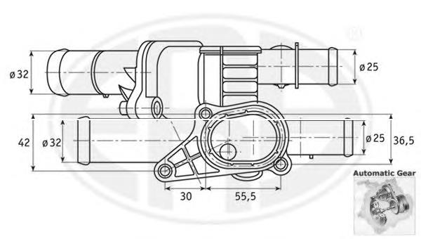 Caixa do termostato CT5558 BGA