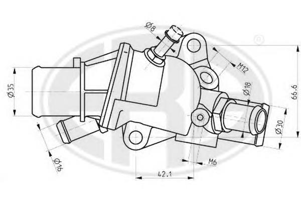 Termostato Fiat/Alfa/Lancia 46520785 preço, a partir de 70,85 USD