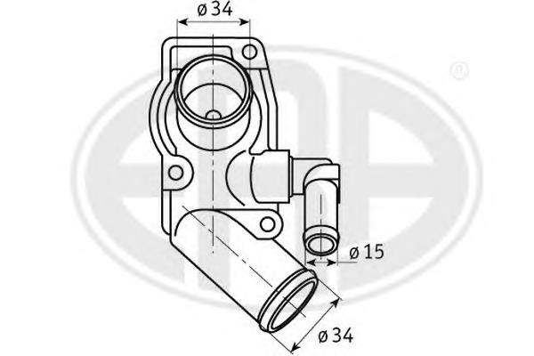 Caixa do termostato 316T0126 Ridex