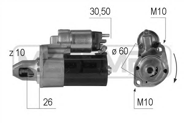 61516001 Mercedes Motor de arranco
