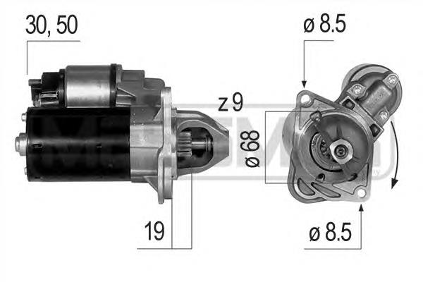 Motor de arranco 0001107522 General Motors