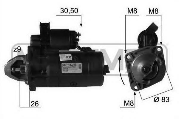 Motor de arranco 0001218121 Bosch