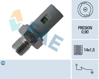Sensor de pressão de óleo 8200671278 Renault (RVI)
