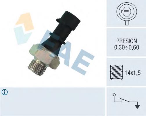 Sensor de pressão de óleo Opel 96494264
