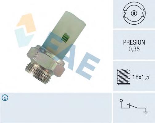 Sensor de pressão de óleo 6001055056 Renault (RVI)