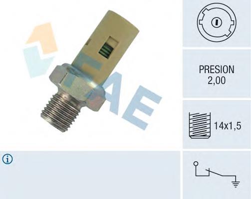 12360 FAE Sensor de pressão de óleo