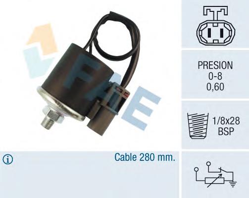 2507007G11 Nissan/Infiniti Sensor de pressão de óleo