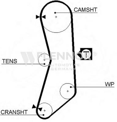 Correia do mecanismo de distribuição de gás Continental/Siemens CT997