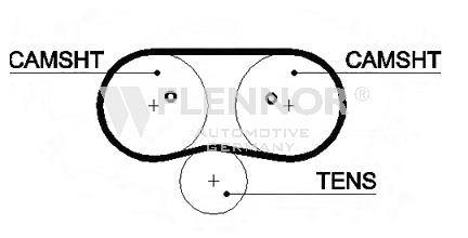 Correia do mecanismo de distribuição de gás CT944 Continental/Siemens