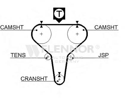 Correia do mecanismo de distribuição de gás Mazda B59712205