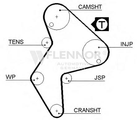 Correia do mecanismo de distribuição de gás Peugeot/Citroen 081654