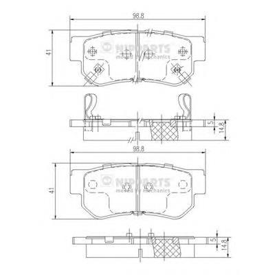 583023KA40 Hyundai/Kia Sapatas do freio traseiras de disco