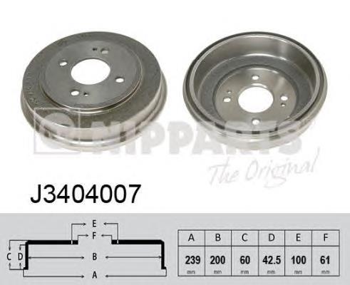 Tambor do freio traseiro 42610SR3000 Honda