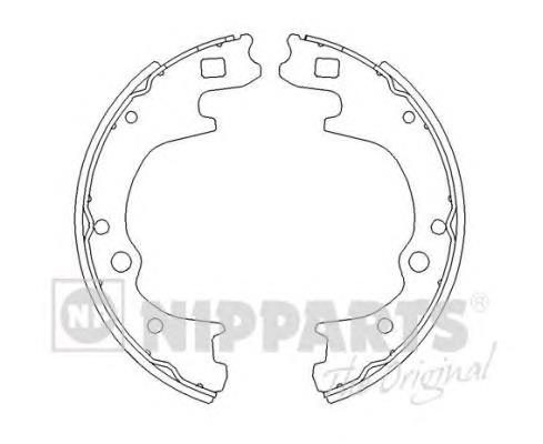 Sapatas do freio traseiras de tambor GFK04AF Japan Parts