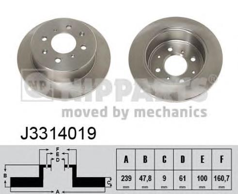 Disco do freio traseiro Japan Parts DP409C