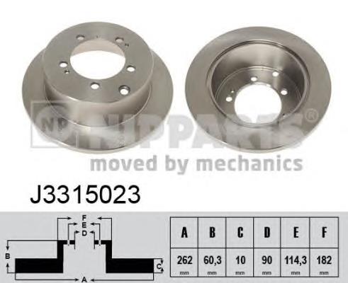 Disco do freio traseiro Mitsubishi MMB928716