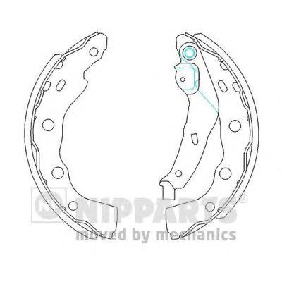 Sapatas do freio traseiras de tambor BSA202100 Open Parts