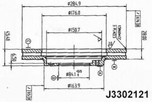 Disco do freio dianteiro Japan Parts DI2023C