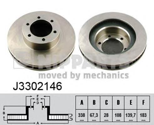 Disco do freio dianteiro Japan Parts DI2003C