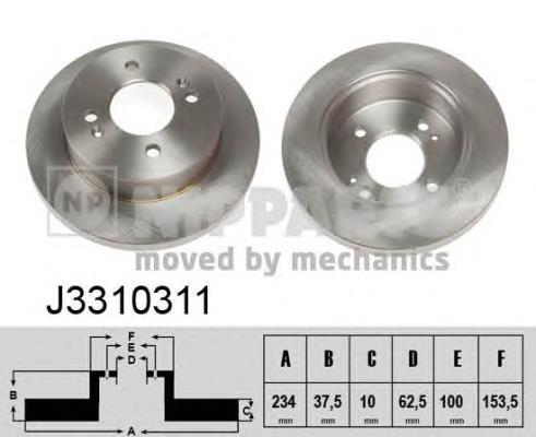 58411A4000 Hyundai/Kia Disco do freio traseiro