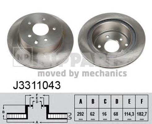 Disco do freio traseiro SD4241 Hi-q