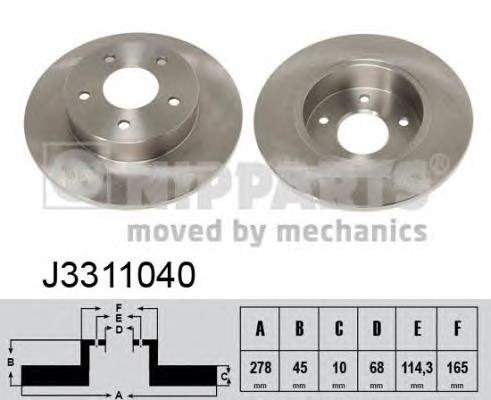 Disco do freio traseiro DP156C Japan Parts
