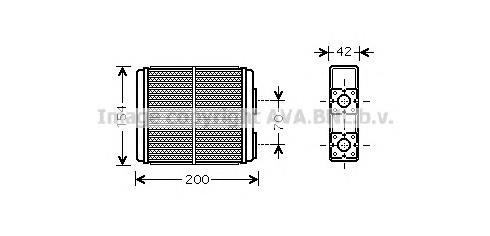 Compre 91151482 Opel Radiador de forno (de aquecedor)