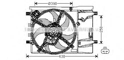 Difusor do radiador de aparelho de ar condicionado, montado com roda de aletas e o motor NRF 47875