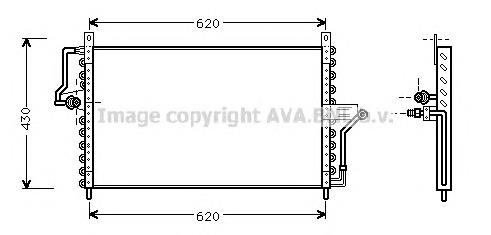 Radiador de aparelho de ar condicionado para Opel Omega 16, 17, 19