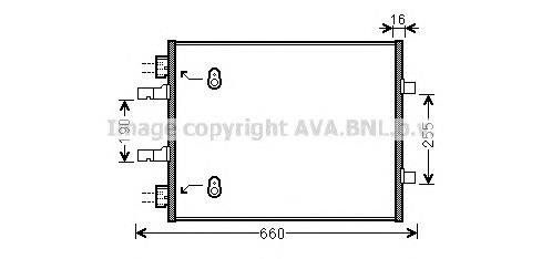 Radiador de aparelho de ar condicionado 4419021 Opel