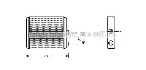 1618288 Opel Radiador de forno (de aquecedor)