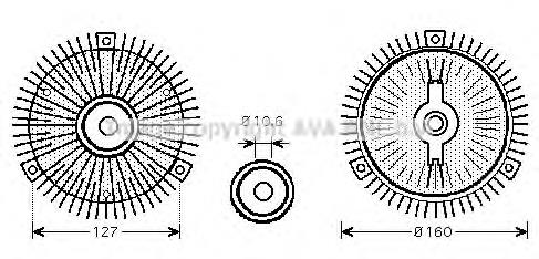 OLC553 AVA Acoplamento viscoso de ventilador de esfriamento