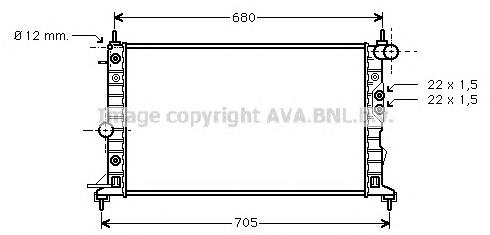 Radiador de esfriamento de motor Opel 1300180