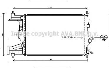 13267656 Opel Radiador de esfriamento de motor