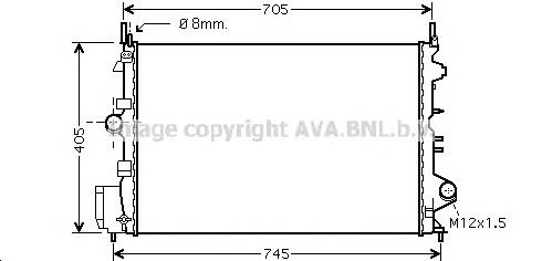 Radiador de esfriamento de motor 24418340 Opel