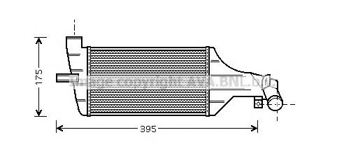 Radiador de intercooler 95512979 Opel