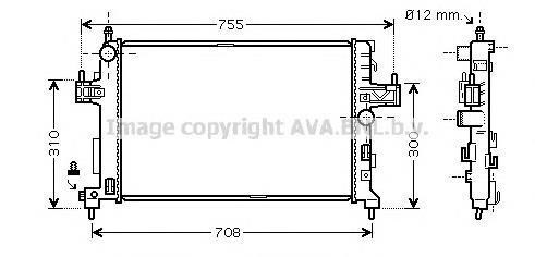 24466780 Opel Radiador de esfriamento de motor
