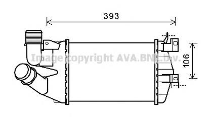 Radiador de intercooler 6302076 Opel