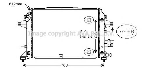 Radiador de esfriamento de motor Opel 13171429