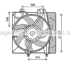 965380408001 Peugeot/Citroen Difusor do radiador de esfriamento, montado com motor e roda de aletas