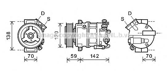 Compressor de aparelho de ar condicionado VALEO 690687