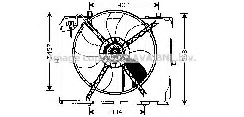 Difusor do radiador de esfriamento, montado com motor e roda de aletas 15003093 Mercedes