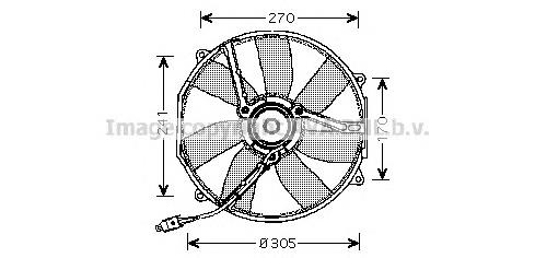 Compre 0015000593 Mercedes Ventilador elétrico de esfriamento montado (motor + roda de aletas)