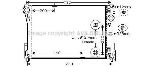 Compre A2045001203 Mercedes Radiador de esfriamento de motor
