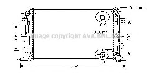 Radiador de esfriamento de motor A9065001502 Mercedes