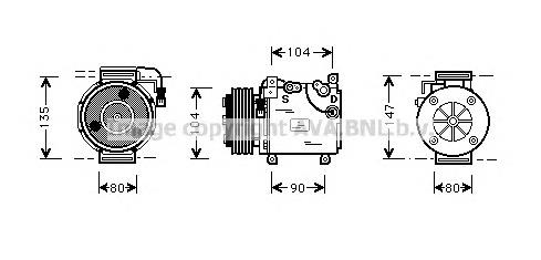 Compressor de aparelho de ar condicionado 134984 ACR