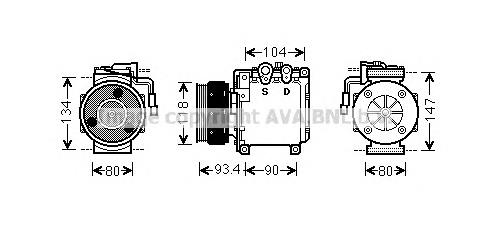 ACP184 Lucas Compressor de aparelho de ar condicionado