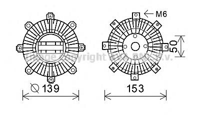 MD317679 Mitsubishi Acoplamento viscoso de ventilador de esfriamento